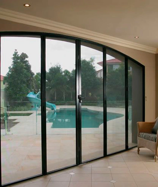 center hinged patio door screen