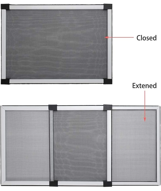 adjustable sliding window screen